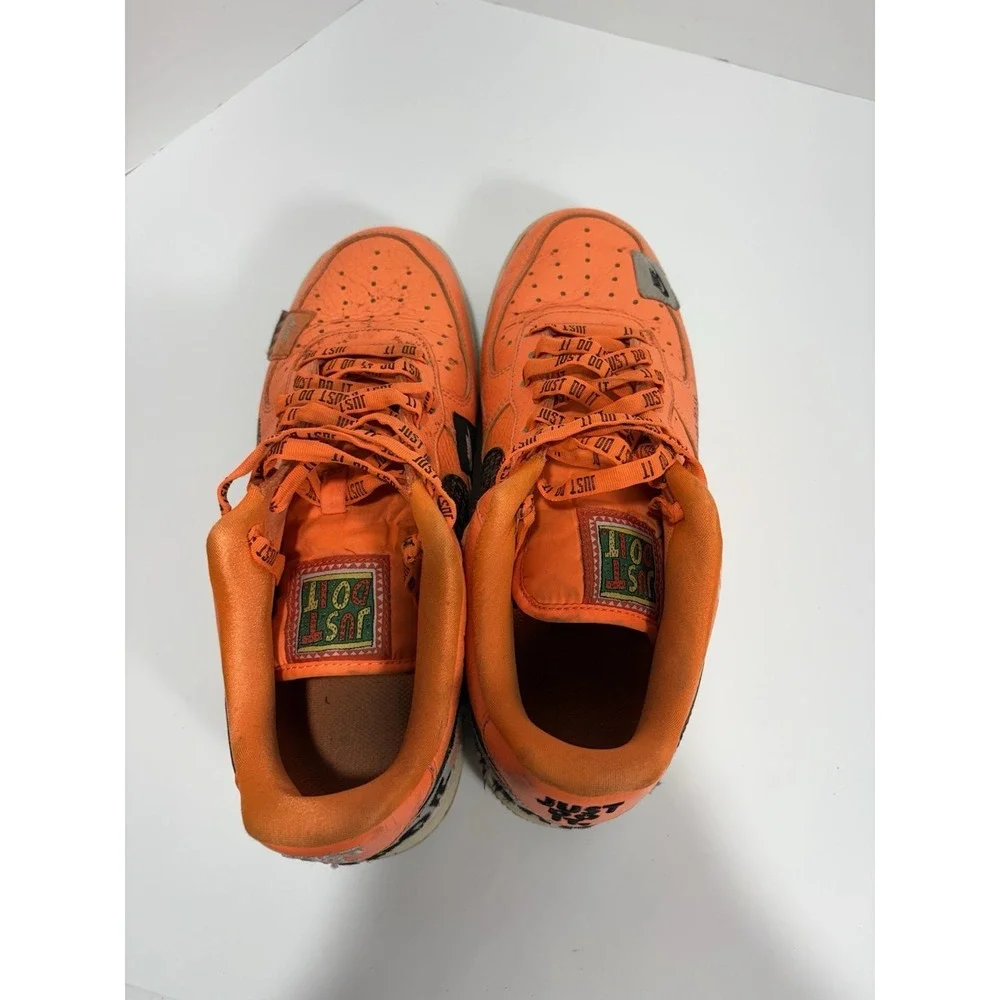 Nike Air Force 1 Low Just‎ Do It- Orange/Black/White AR7719-800 - Men's Size 9